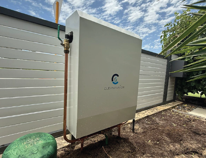 Cleanpanion whole-home main-line installation at a residential property